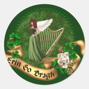 Erin gehen Bragh Iren Runder Aufkleber