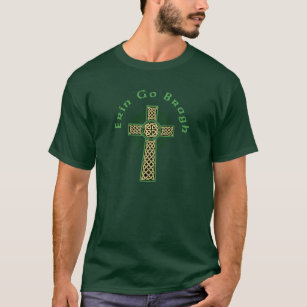 Erin gehen Bragh keltisches Kreuz-Iren-T - Shirt
