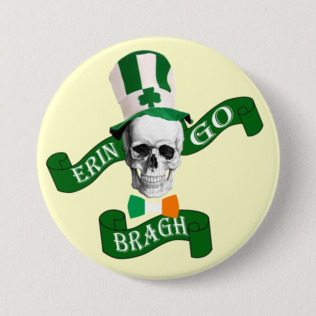 Erin geht mit St. Patrick's Day Button (Vorderseite)