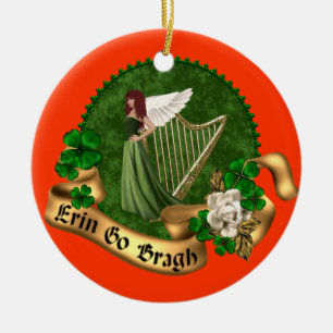 Erin Go Bragh Irisch Keramik Ornament