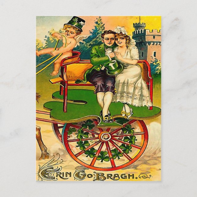 Erin Go Bragh - Irish Couple St. Patrick's Day Postkarte (Vorderseite)