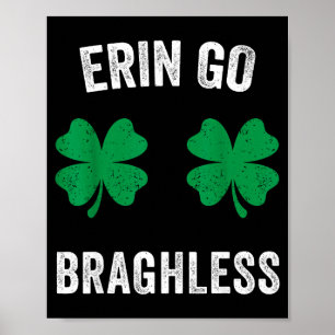 Erin go bragh-loser lustiger St. Patricksday Shamr Poster
