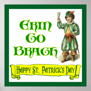 Erin Go Braugh Happy St. Patrick's Day Poster