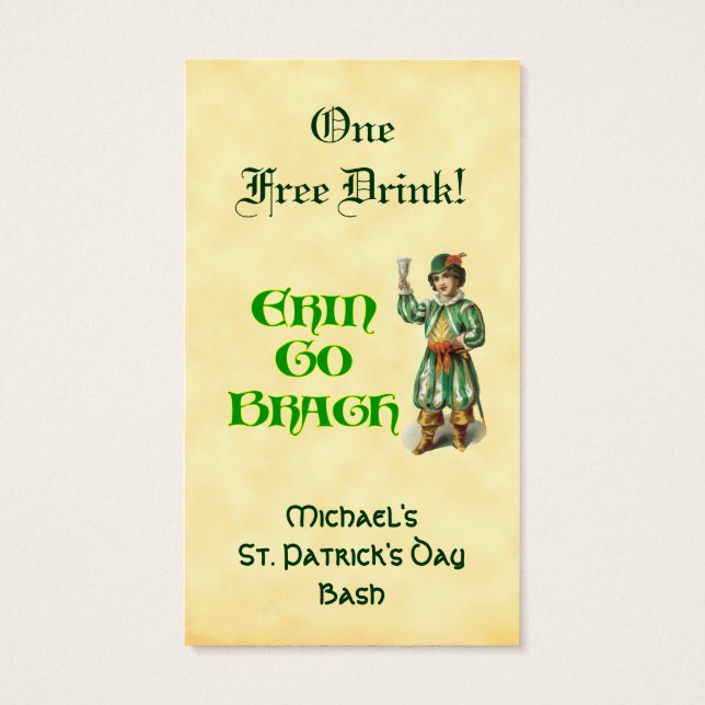 Erin Go Braugh Jour de la Saint Patrick personnali (Dos)