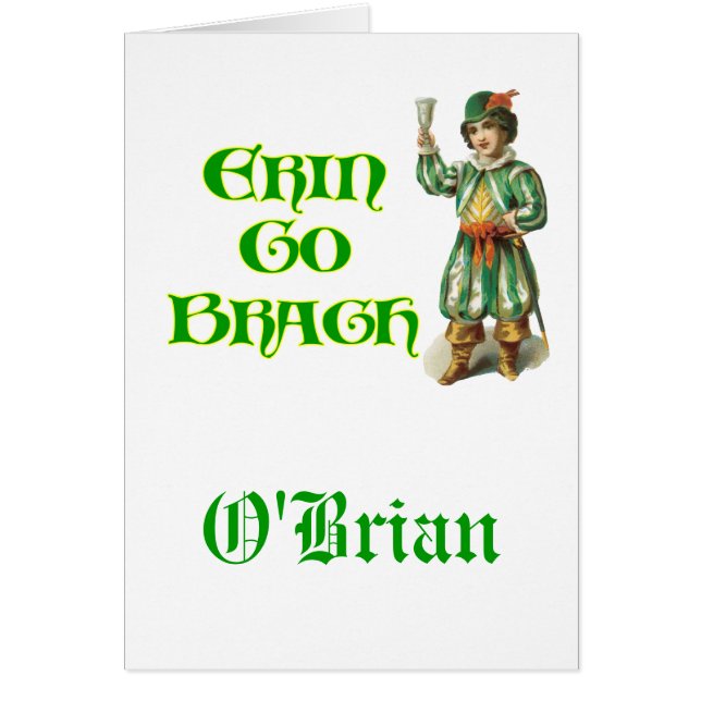 Erin Go Braugh Personalizeable Irish Sprichwort (Vorne)