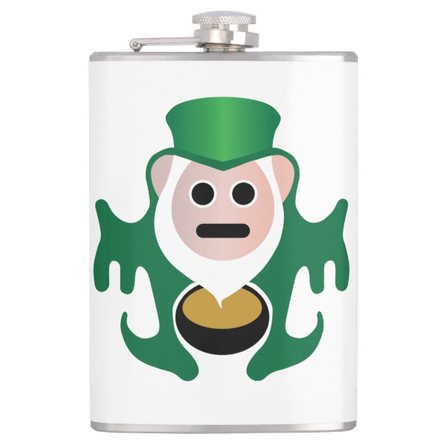Erin-Go Clupkitz Tall Flask Leprechaun Flachmann (Vorderseite)