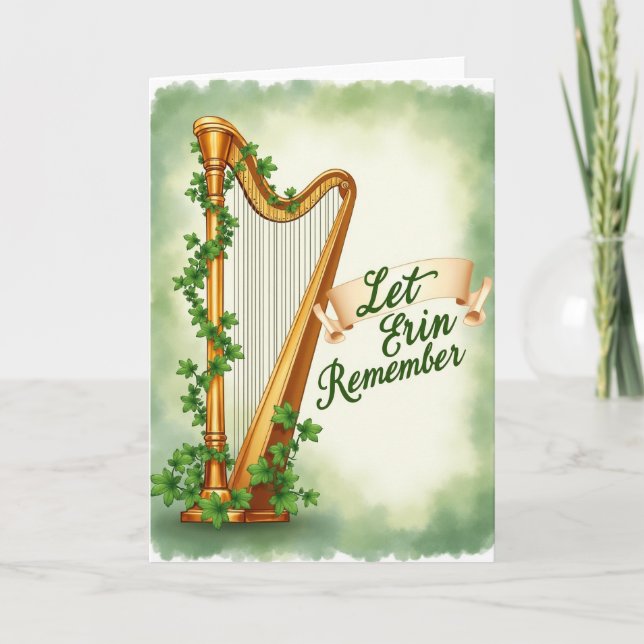 Erin Remember Harp Szene Karte (Vorderseite)