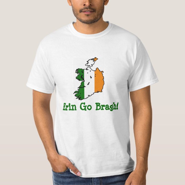 "Erin vont T-shirt irlandais de drapeau de Bragh" (Devant)