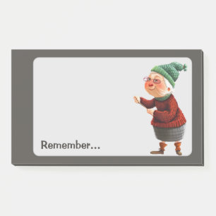 Erinnere dich an die lustige alte Dame Task Keeper Post-it Klebezettel