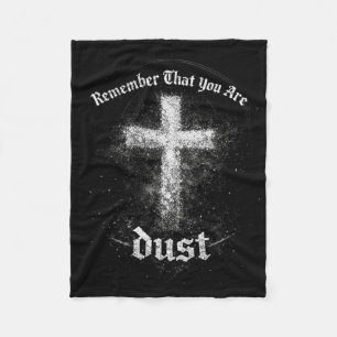 Erinnere dich, du bist Staub Christliches Kreuz Gl Fleecedecke