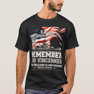 ERINNERN AN die USS Vincennes CA44, Kreuzfahrtschi T-Shirt