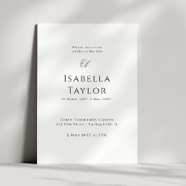 Erinnern an Elegance: Eine Feier des Lebens Einladung