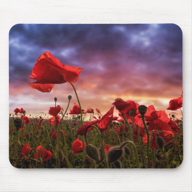 Erinnern an | Feld der Mohnblumen Mousepad (Vorne)