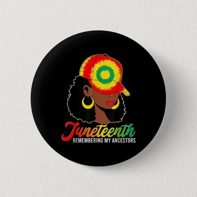 Erinnern an Juneteenth Celebrate Blac Button (Vorderseite)
