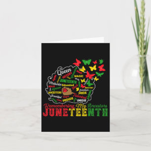 Erinnern an Juneteenth Celebrate Blac Karte