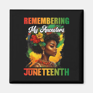 Erinnern an Juneteenth Celebrate Blac Magnet