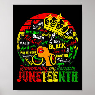 Erinnern an Juneteenth Celebrate Blac Poster