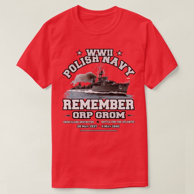 ERINNERN ORP GROM Polnische Marine T-Shirt (Design vorne)