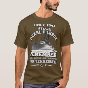 ERINNERN Pearl Harbor BV43 USS Tennessee T-Shirt