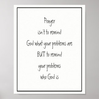 Erinnern Sie Ihre Probleme, wer Gott ist Inspirati Poster