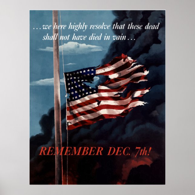 Erinnern Sie sich am 7. Dezember Poster (Vorne)
