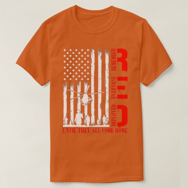 Erinnern Sie sich an alle Veteran Deployed RED Fre T-Shirt (Design vorne)