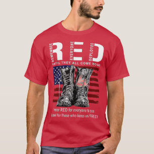 Erinnern Sie sich an alle Veteran eingesetzt RED F T-Shirt