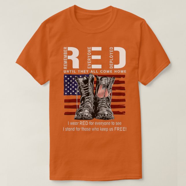 Erinnern Sie sich an alle Veteran eingesetzt RED F T-Shirt (Design vorne)