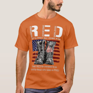 Erinnern Sie sich an alle Veteran eingesetzt RED F T-Shirt