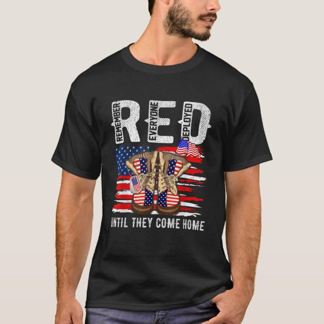 Erinnern Sie sich an alle Veteranen eingesetzt RED T-Shirt (Vorderseite)
