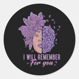 Erinnern Sie sich an Alzheimerheimer Awareness Bu Runder Aufkleber