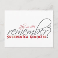 Erinnern Sie sich an den Genozid Srebrenica