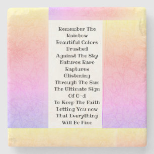 Erinnern Sie sich an den Regenbogen Steinuntersetzer