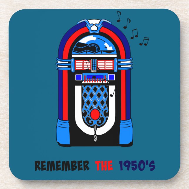 Erinnern Sie sich an die Jukebox von 1950, Getränkeuntersetzer (Vorderseite)