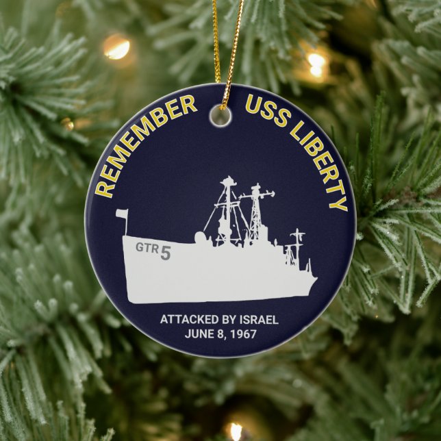 ERINNERN SIE SICH AN DIE LIBERTY: Angriff unseres  Keramik Ornament (Baum)