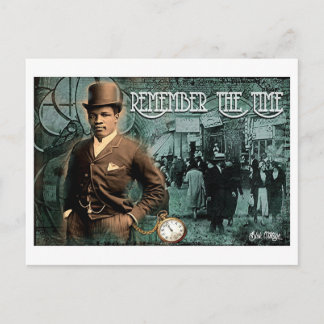 Erinnern Sie sich an die Vintage Postkarte des Zei