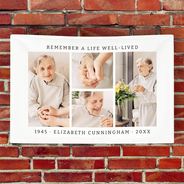 Erinnern Sie sich an ein Leben Modernes, einfaches Banner (Von Creator hochgeladen)