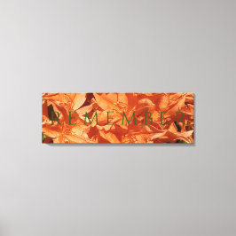 Erinnern Sie sich an gekreppte Canvas Print Leinwanddruck