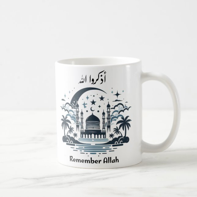 Erinnern Sie sich an Ihn Allah Kaffeetasse (Rechts)