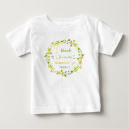 Erinnern Sie sich an Ihre Bibel Verse Philippinen Baby T-shirt