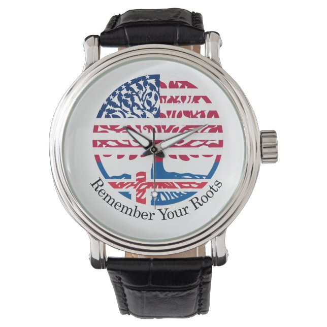 Erinnern Sie sich an Ihre Wurzeln Armbanduhr (Vorderseite)