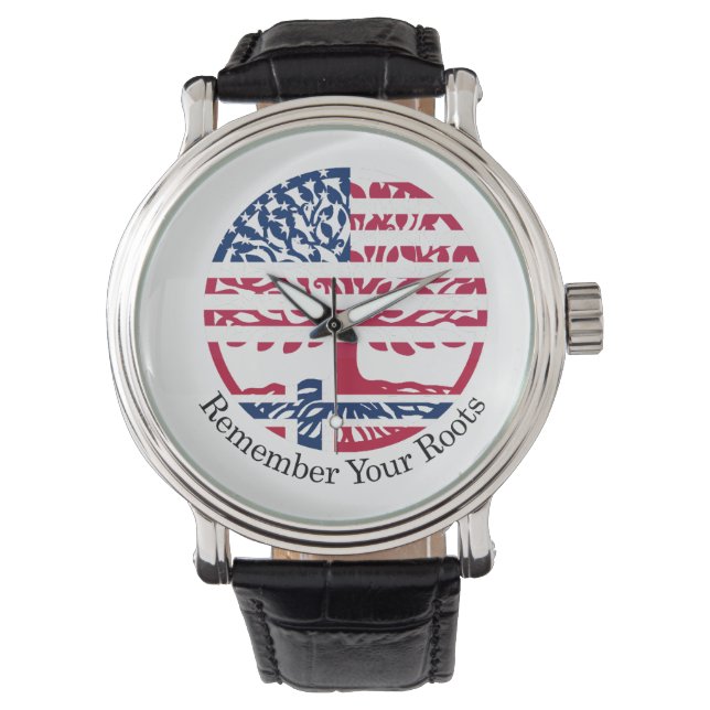 Erinnern Sie sich an Ihre Wurzeln Armbanduhr (Vorderseite)
