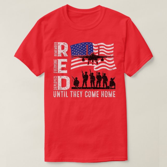 Erinnern Sie sich an jeden Veteran verwendet RED F T-Shirt (Design vorne)