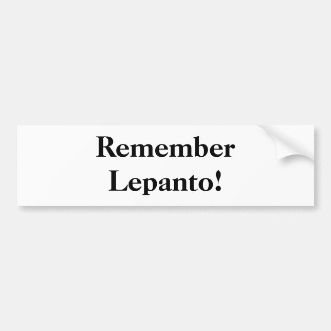 Erinnern Sie sich an Lepanto! Autoaufkleber (Vorne)