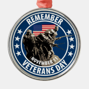 Erinnern Sie sich an Veteranen-Tag Ornament Aus Metall