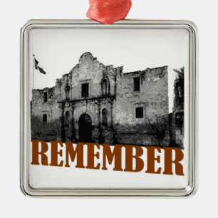 Erinnern Sie sich die an Alamo-Verzierung Silbernes Ornament