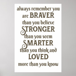 Erinnern Sie sich immer daran, mutig zu sein, als  Poster