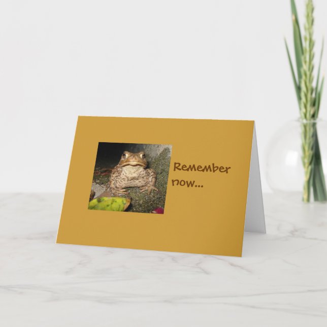 Erinnern Sie sich jetzt… Karte (Vorderseite)