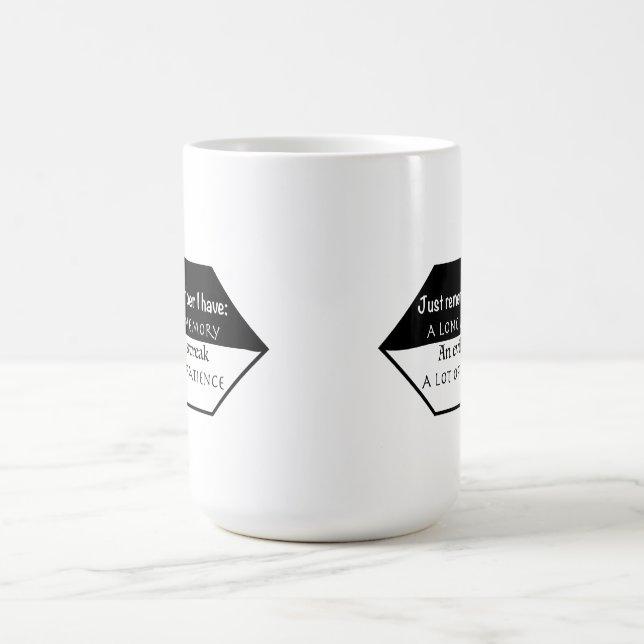 Erinnern Sie sich: Langes Gedächtnis, böser Streif Kaffeetasse (Mittel)