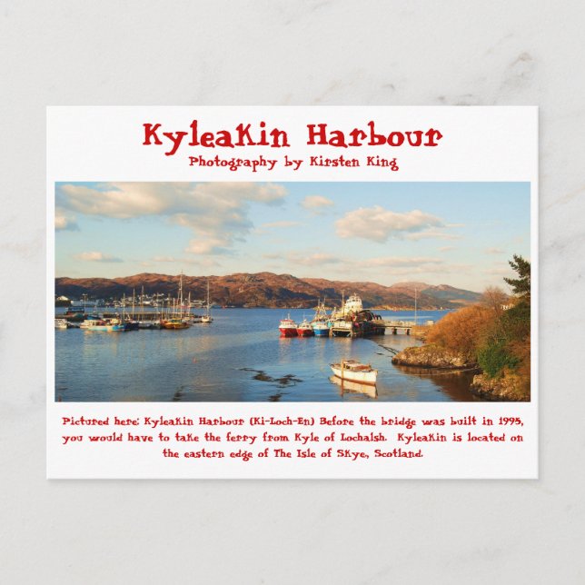 Erinnerung 2 078, Kyleakin Hafen, Fotografie von . Postkarte (Vorderseite)